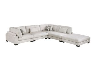 Tinley Beige 5-Piece Modular Sectional with Ottoman