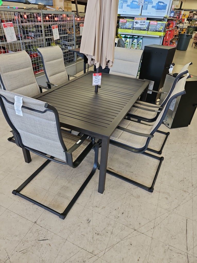 Patio furniture sale.