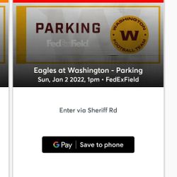 Eagles Vs Washington Redskins Parking