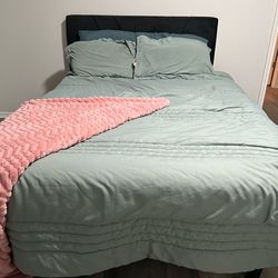 Black full size bed frame