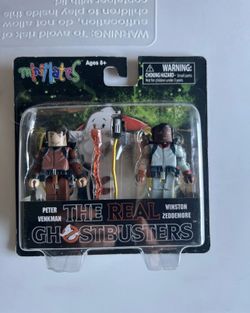 Minimates The Real Ghostbusters Peter Venkman Winston Zeddemore Mini Figures