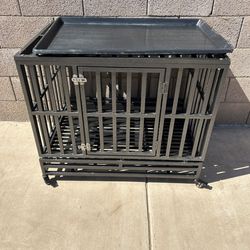 37 1/2  Inch Heavy Duty  Inch Heavy Duty Indestructible Dog Crate, XL Steel Escape-Proof