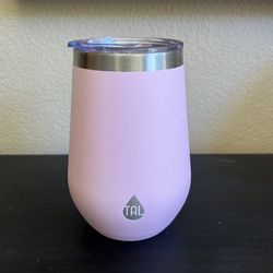 NEW - pink Tumblr with closable lid is about 6 inches high – great for wine
