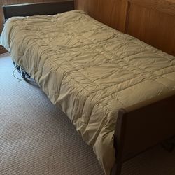 Twin bed and mattress