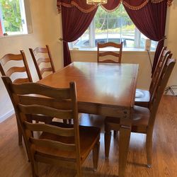 Cherry Wood Dining Table And Chairs 