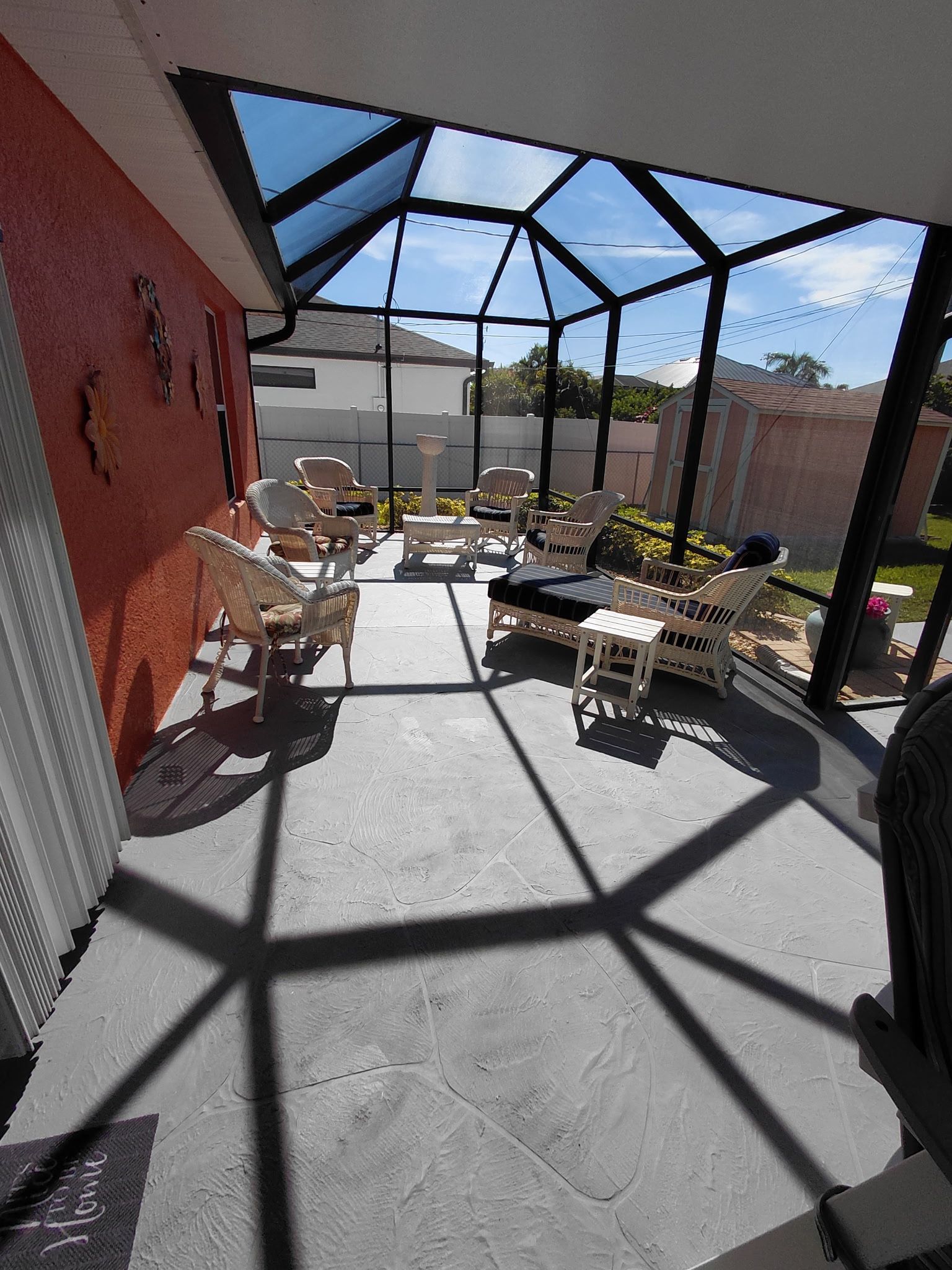 11 piece white wicker set.