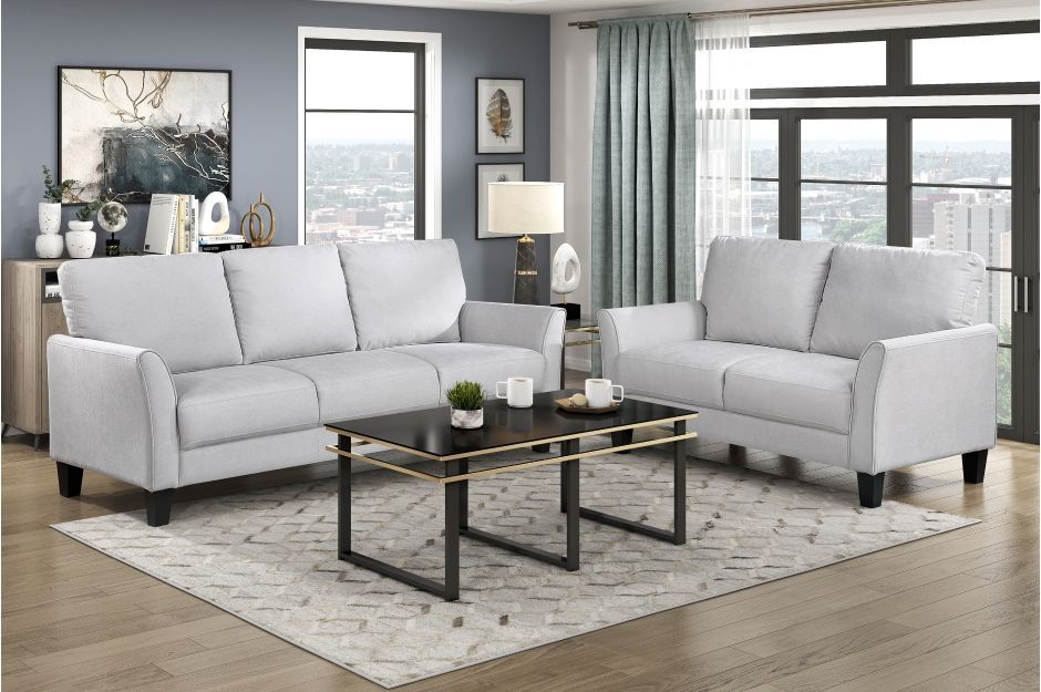 Sofa and Loveseat Grey Fabric, New Especial price 