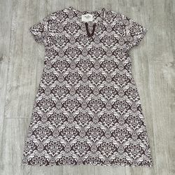 Nautica Sleepwear Women's Knit Foulard Chemise Nightgown Sleepshirt, L