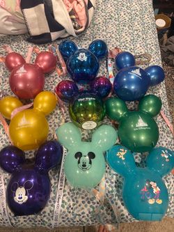 Disney parks popcorn buckets balloons set of 9 buckets