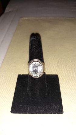 White Topaz Sterling silver ring