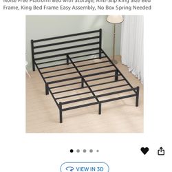 Metal King Bed Frame 