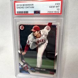 Shohei Ohtani RC 2018 Bowman #49 PSA 10 Dodgers