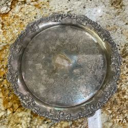 Antique Ellis Barker Silver Plate with Menorah Mark