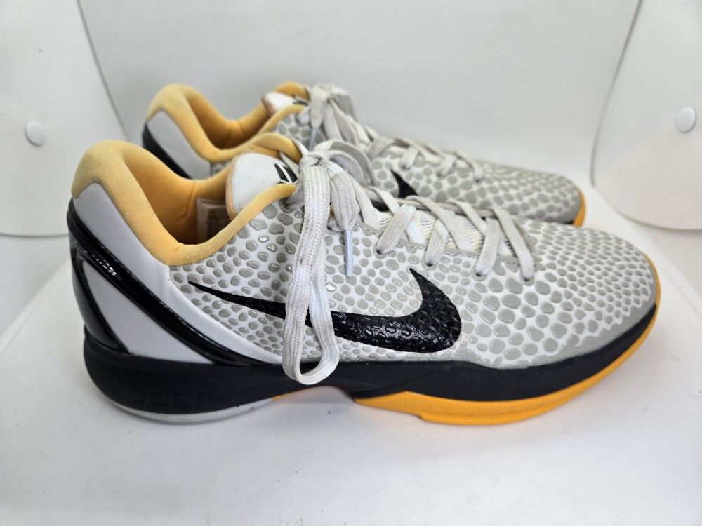 Nike Kobe 6 Protro Del Sol 2021 Basketball Shoes Mens 9.5 White Athletic Sneaker