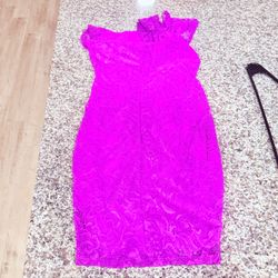Magenta mini dress