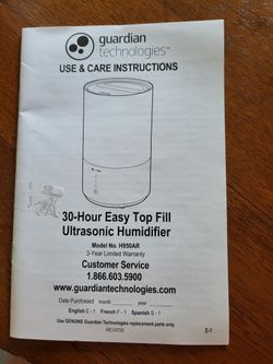 30 hour Ultrasonic Humidifier