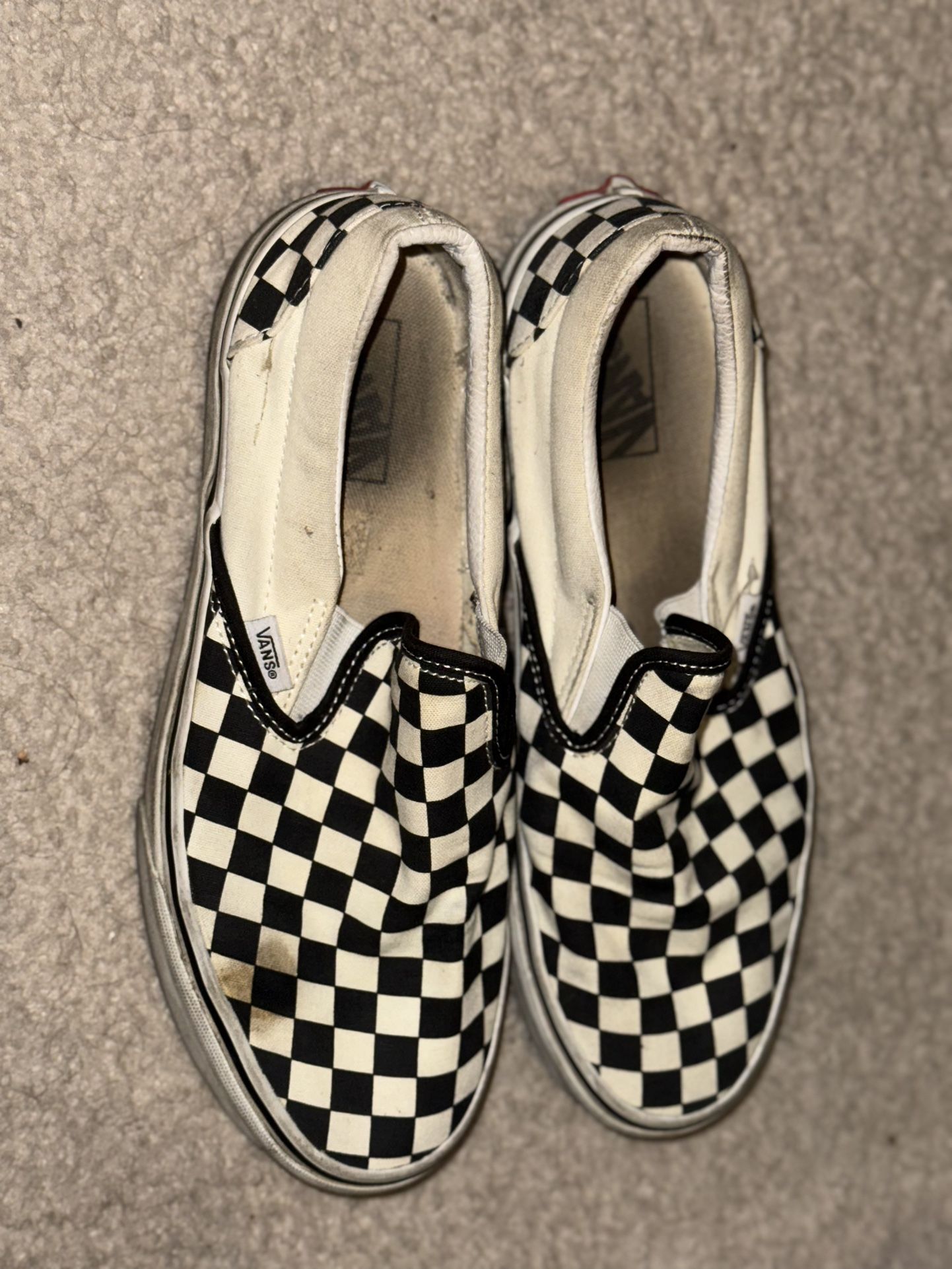 Checkered Vans (used) Size 9.5