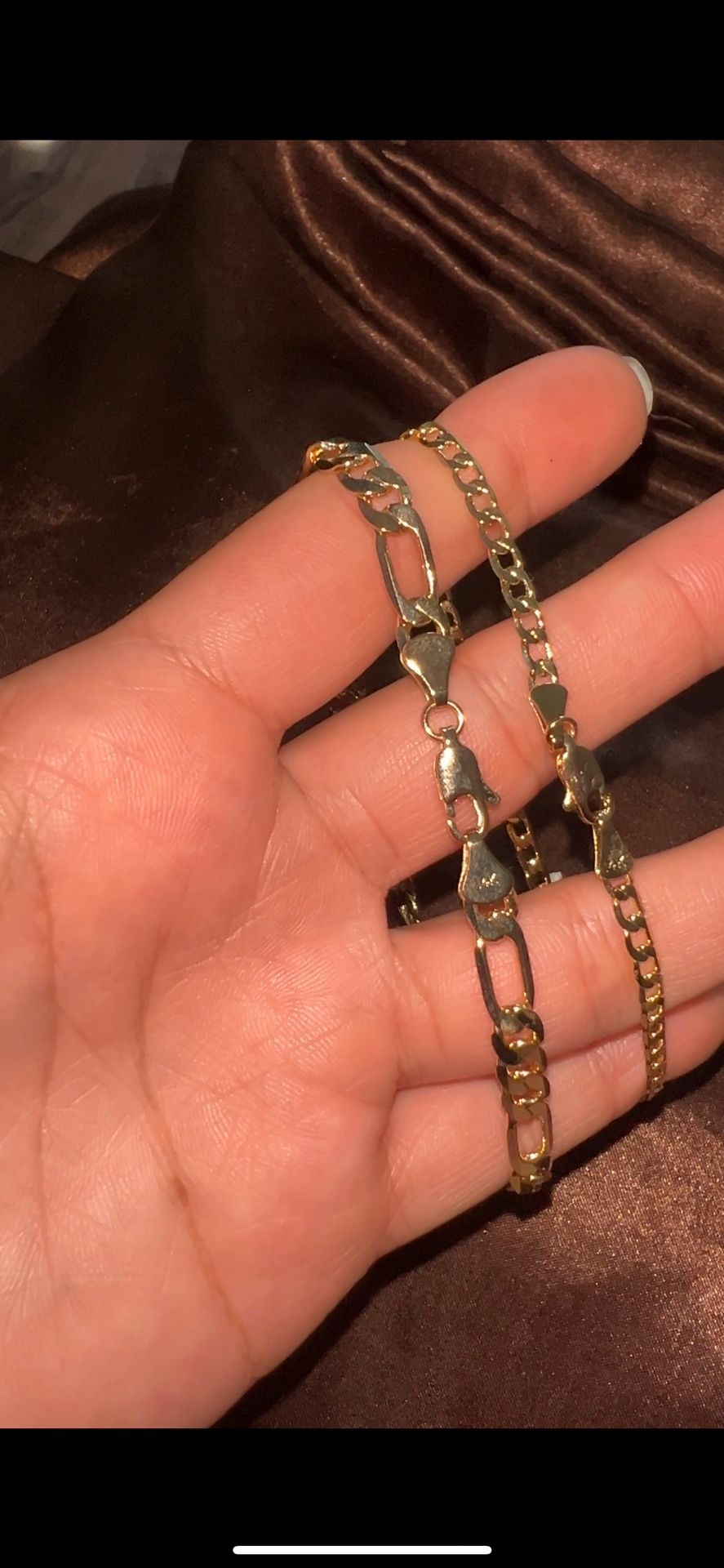 Stainless Steel, Gold, Vermeil plated, Cuban and Figaro