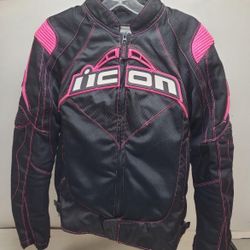 Icon Contra armored padded women’s motorcycle jacket size small like new