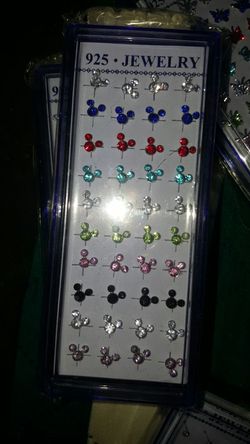 Mickey mouse 925 sterling silver studs