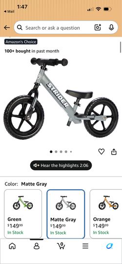 Strider Bike matte grey