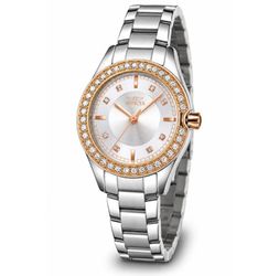 Invicta Angel 70276 Women’s Silver Gold-Tone Quartz Watch 30mm New In Box