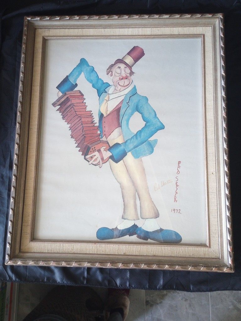 Original Signed Red Skelton Painting