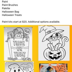 Pre stenciled kid paint kits