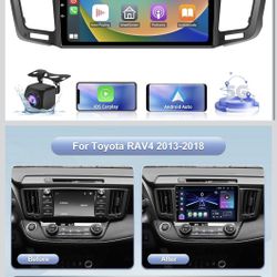 Upgrade Car Stereo Radio for Toyota RAV4 2013 2014 2015 2016 2017 2018 - Wireless Carplay and Android Auto GPS Navigation - 4GB+32GB 10.2 inch Touchsc