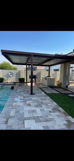 Metal patio shades