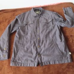 Howler Brothers Mens Charcoal Gray Roadrunner Shell Lined Shirt Jacket M