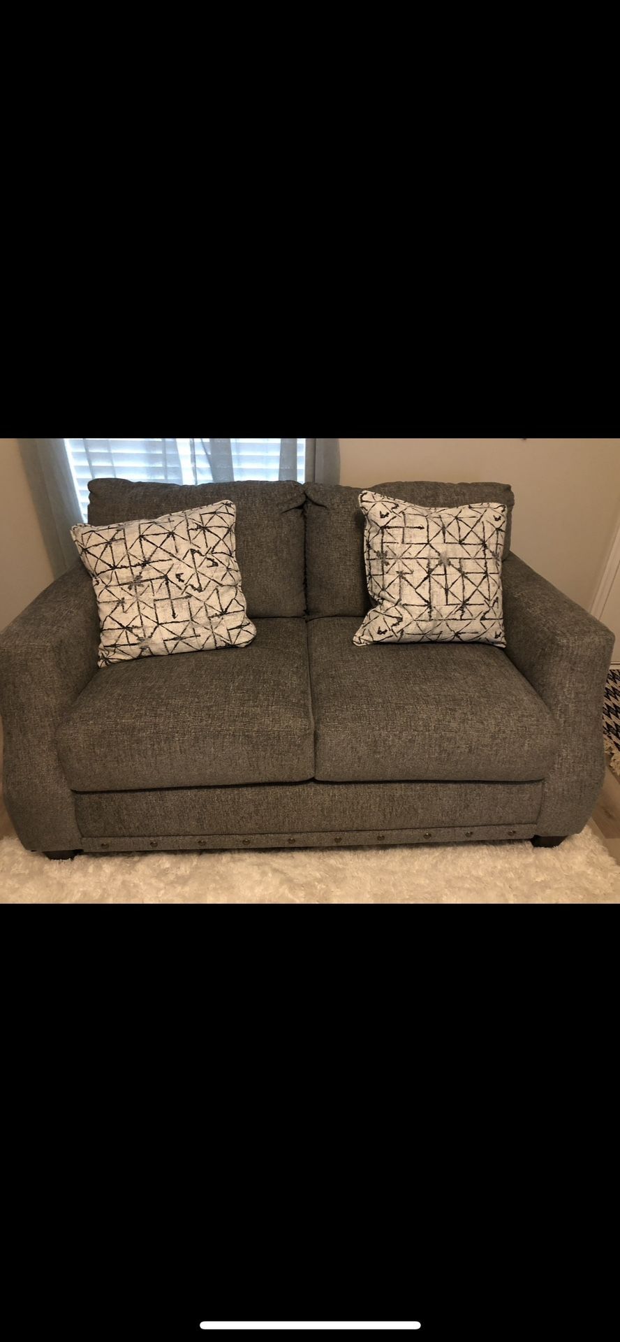Gray Love Seat
