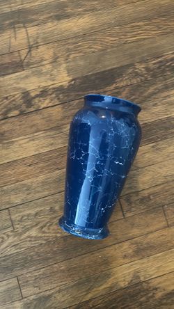 Blue ceramic vase