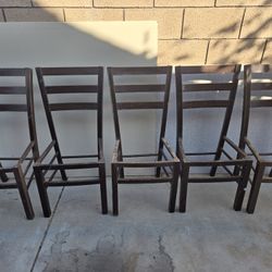 Wood Dining Chairs (5)