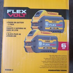 DeWalt Flexvolt 2 Pack  Batteries 6Ah 