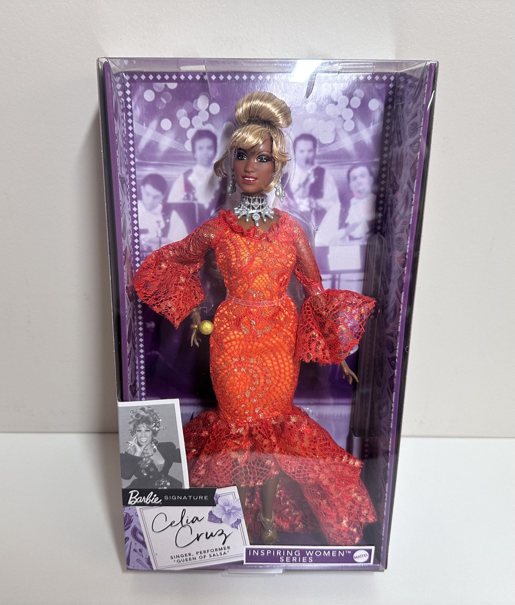 Barbie Signature Celia Cruz Inspiring Women Series Fashion Doll in Red Dress