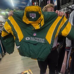 Vintage Green Bay Proline Pullover Jacket Size Large