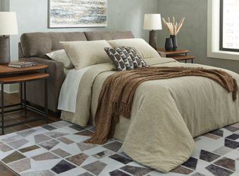 Full Sofa Bed Sleeper in Chocolate Brown Fabric