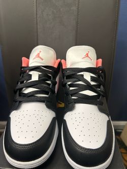 Air Jordan 1 Low White Black Coral Sneakers