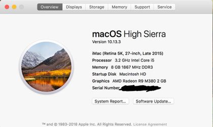 Apple iMac 27’ 5K Retina 