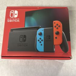 -NEW -NINTENDO SWITCH CONSOLE - NEON BLUE/RED