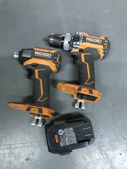 Ridgid 18v Drill Set With Battery And Charger