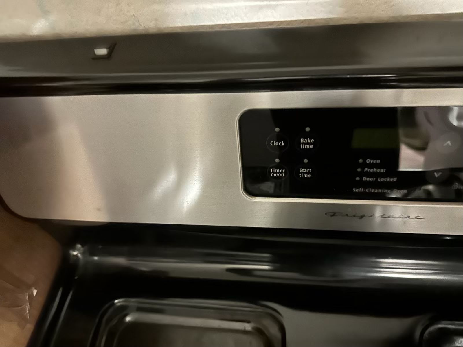 Silver and black stove