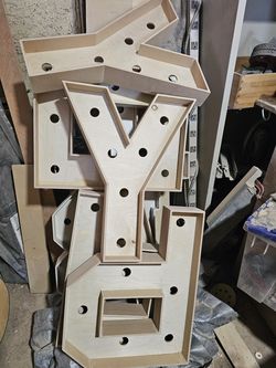 Wooden letters
