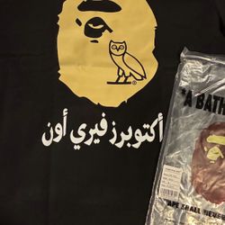 (BEST OFFER)Bape X OVO black shirt with tags and bag