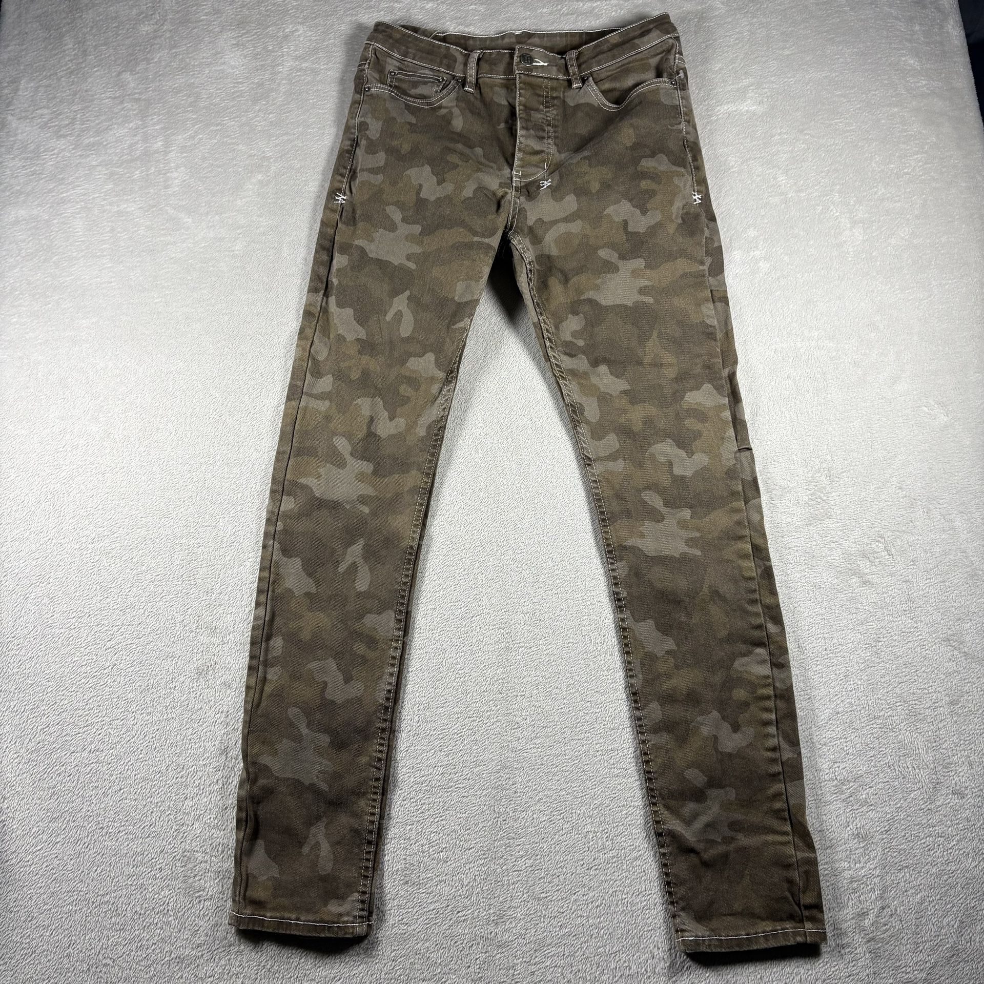 Ksubi Chitch Laid Slim Fit Jeans Men’s 32x30 Camo Streetwear Embroidered #1940