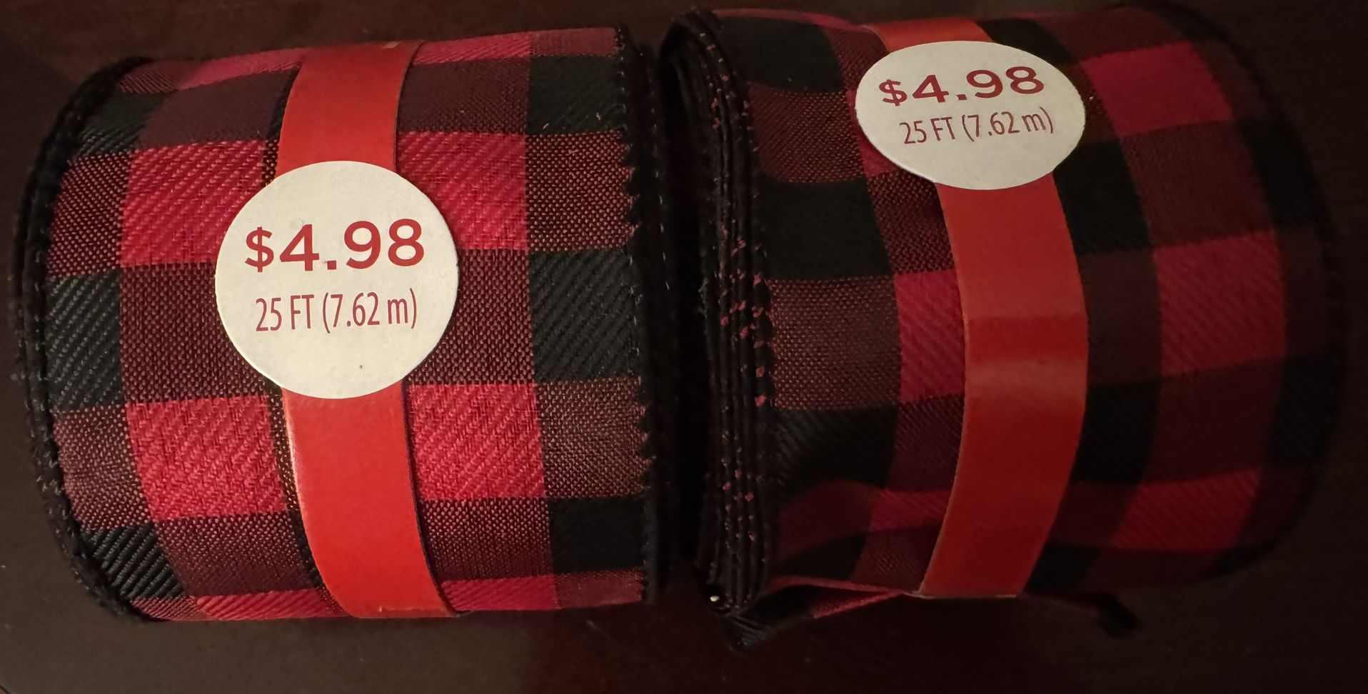 Brand new Christmas ribbon 25ft each