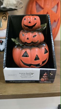Pumpkin incense cone holder
