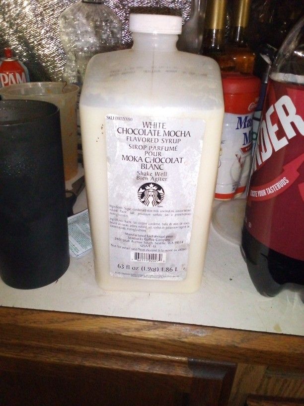 White Chocolate Mocha Flavored Syrup By Starbucks Online Near 100 To 150 Bucks And Get Mine For $75