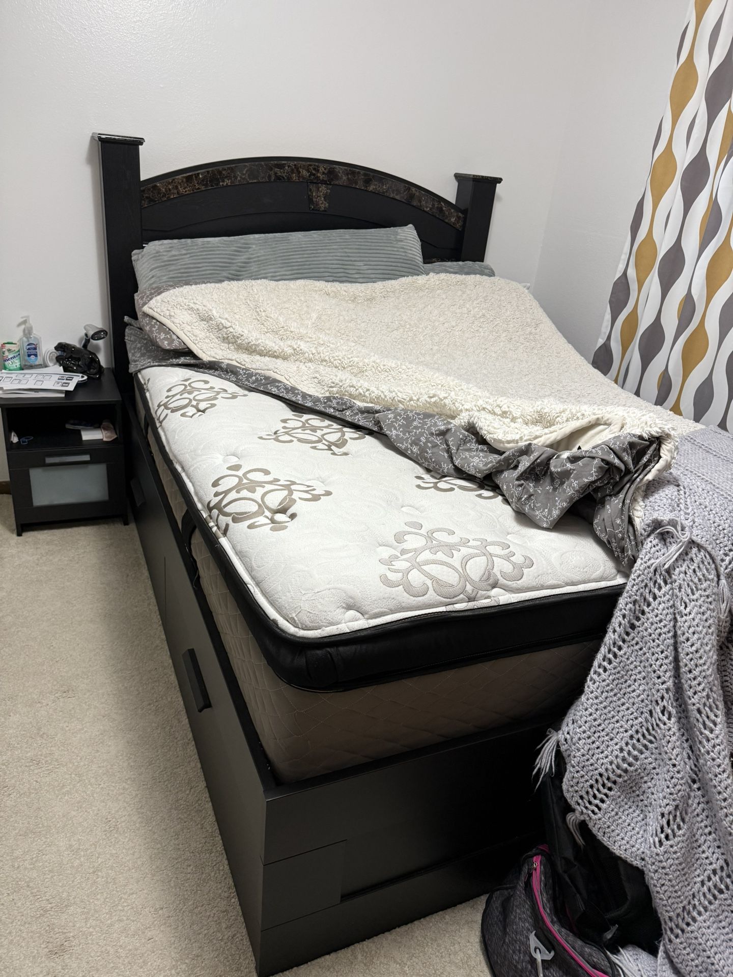Full Bed Set With Mattress And Frame
